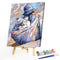 Frameless Oil Paint By Numbers Mom Carrying Baby DIY Canvas Picture Craft