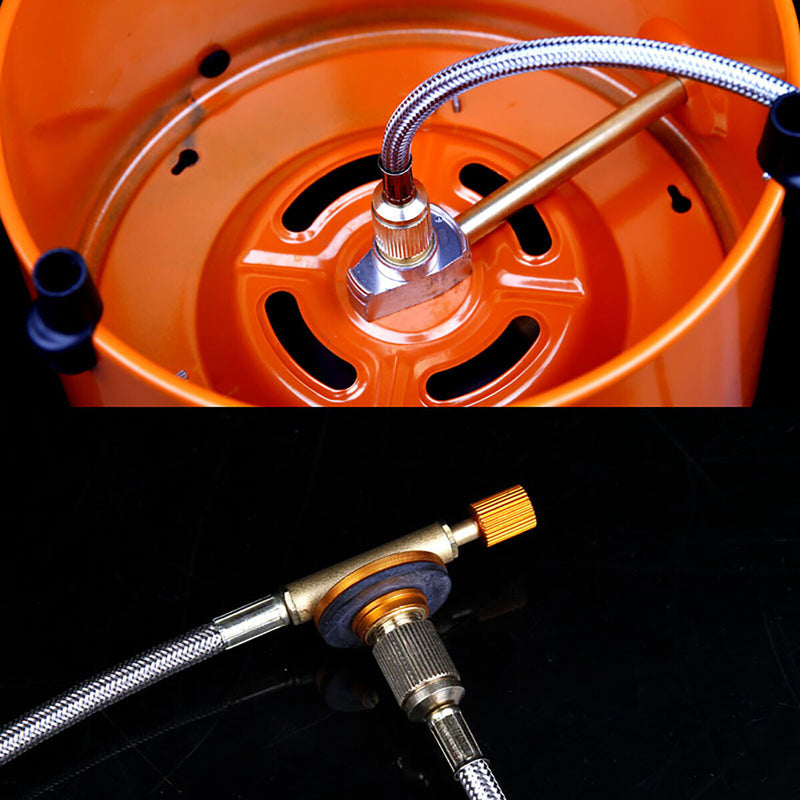 Flat Gas Cylinder Coupler Picnic Stove Head Gas Tank Converter Refill Adapter