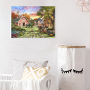 Painting By Numbers DIY Village Scenery Hand Painted Canvas Oil Art Picture Kit