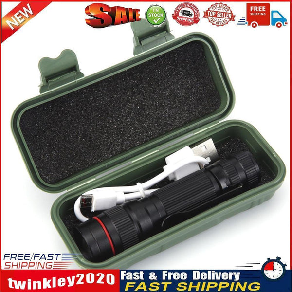 XPE LED Flashlight USB Rechargeable Powerful Camping Light Lamp Waterproof Newly