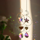 Metal Rainbow Collection Hanging Star Moon Crystal Prisms Home Decor (38) Newly