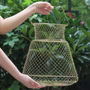 Foldable Fish Protection Basket Portable Wire Fish Crab Starage Cage (45cm)
