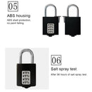 Mechanical Outdoor Water proof Anti-theft Combination Lock Padlock Large Door