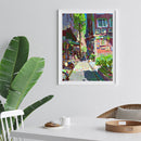 40x50cm Oil Paint By Numbers Summer City Frameless Picture Craft Kit Home Decor