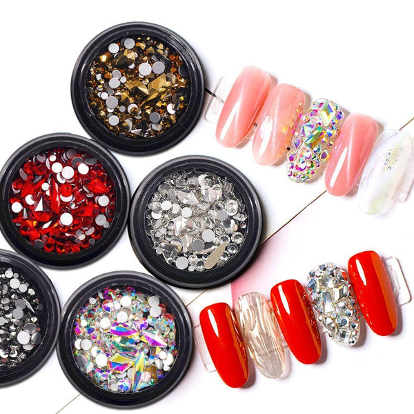 Diamond Nail Art Rhinestones Bottom Crystal Glitter Glass Flatback Rhinestone