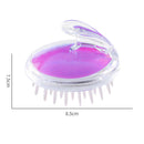 Silicone Massage Comb Head Body Scalp Hair Cleaning Bath Spa Brush (Purple)