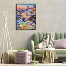 Painting By Numbers Kit DIY Dense House Hand Painted Canvas Oil Art Picture