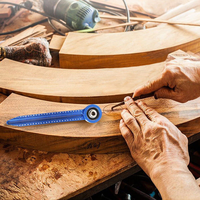 Woodworking Drawing Compass Circular Gauges Scribe Measurement Tool (Blue) Newly