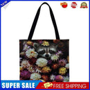 Dog in the flowers Printed Shoulder Shopping Bag Casual Large Tote Handbag