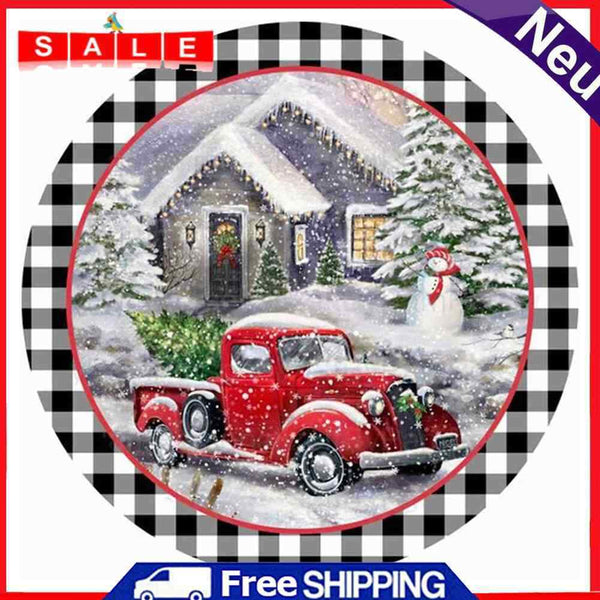 DIY Digital Picture Christmas Truck Frameless Oil Painting By Number Handicraft