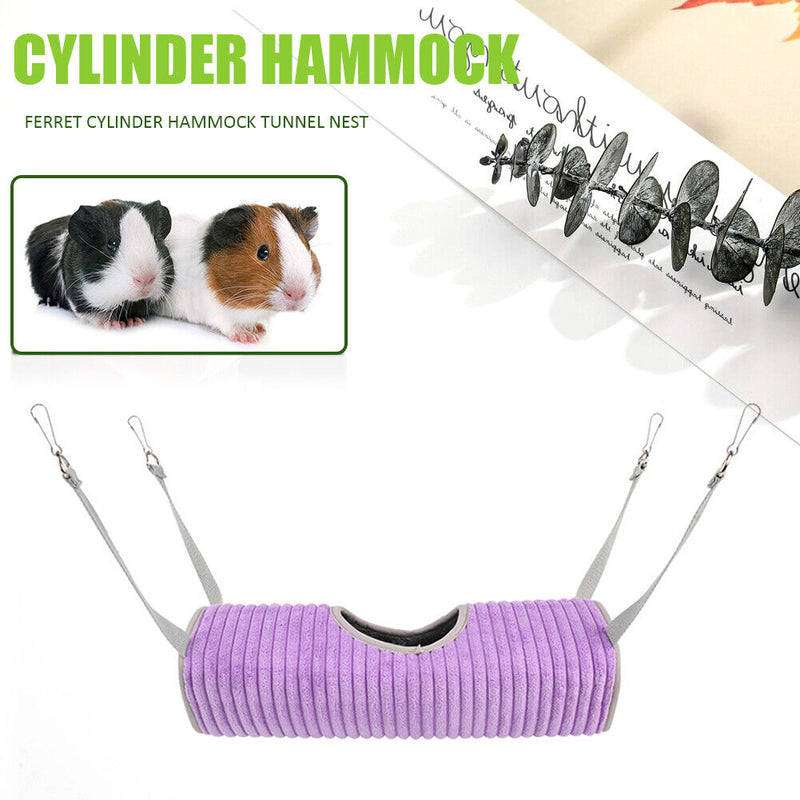 Plush Tunnel Hammock for Hamster Ferret Small Animal Warm Glider Pendant Be