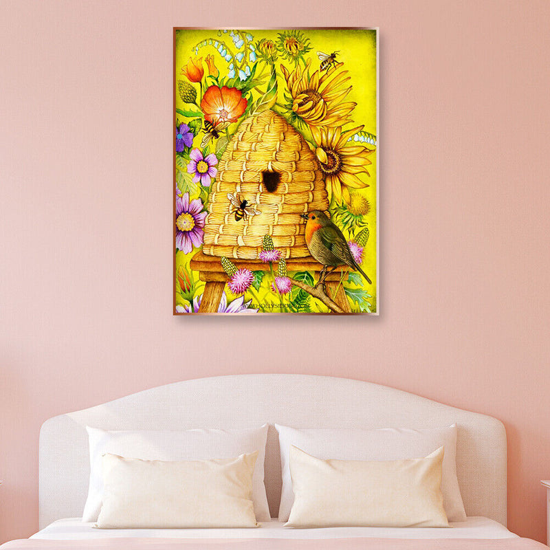 Special Shaped Bee Nest Flower 5D DIY Diamond Painting Part Drill Home Craft Art