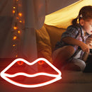 Lips Shaped Neon Lights Battery USB Dual Purpose Modeling Nightlight (Red) Newly