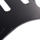 3Ply SSS 11 Holes Strat Electric Guitar Pickguard for FD (Black)