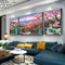 Frameless Painting By Numbers Courtyard DIY Drawing On Canvas Craft Triptych Kit