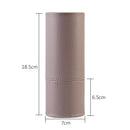 PU Waterproof Makeup Brush Storage Case Circular Pen Holder Box (Grey) Newly