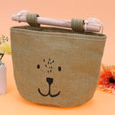 One Layer Pocket Canvas Storage Bag Back Door Wall Hanging Bag(Green)