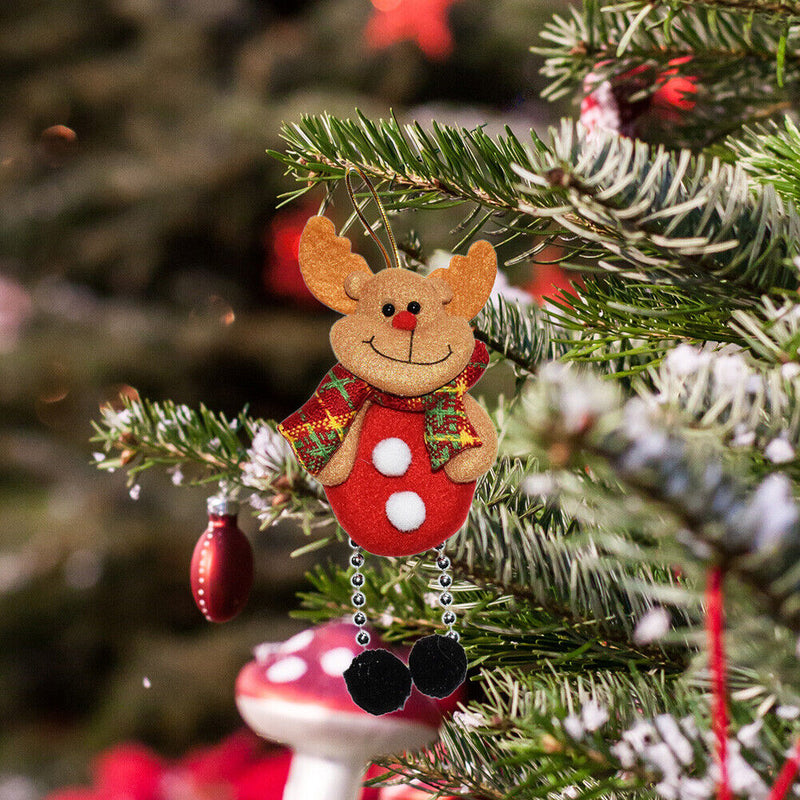 Christmas Tree Santa Pendant Hanging Classic Elk Deer Festive Home Decoration