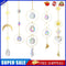 5pcs Hanging Moon Sun Heart Ball Light Catcher Crystal Outdoor Wind Chime