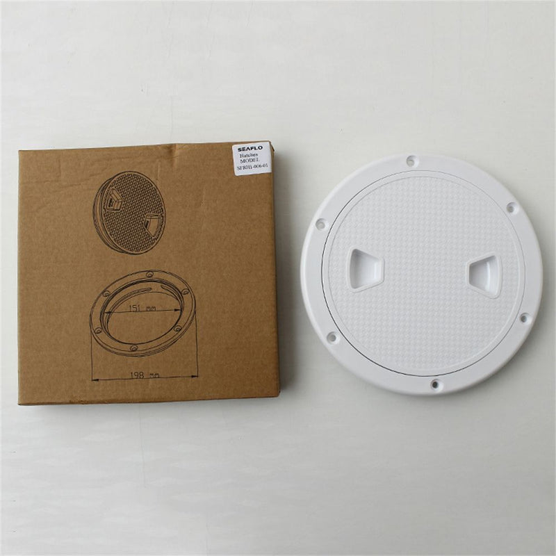 White 8 Inch Access Hatch Round Sailing Inspection Marine Boat Deck Cover Lid