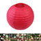 4 inch Round Chinese Paper Lantern DIY Paper Ball Lamp Party Decor (Red) Newly