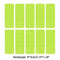 50pcs Car Reflective Stickers Warning Strip Safety Tapes (Rectangle)(Green)