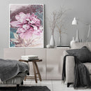 Pink Flower Oil Paint By Numbers Canvas DIY Picture Coloring Drawing for Ad