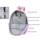 Gradient Women Waterproof Backpacks Girls Travel Big Capacity Shoulder Bags