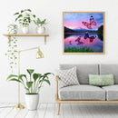 5D DIY Diamond Painting Butterfly Lake Full Round Drill Embroidery Craft Ki