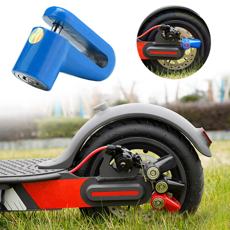 Anti-Theft Wheels Disc Brakes Lock w/ Lock Frame for M365 Scooter (Blue) Newly