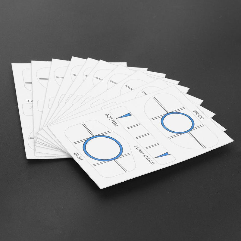10 Sets Golf Impact Tapes Labels Recorder Kit for Woods Irons and Putter