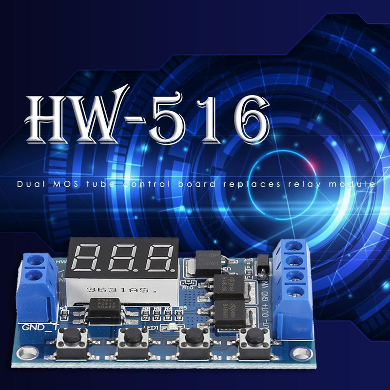 HW-516 12V 24V Time Delay Relay Trigger Cycle Timer Switch Timing Control Module