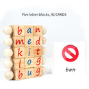 Children Spelling English Words Cards Building Block Game Baby Educational Toys