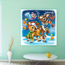 5D DIY Mosaic Kit Ski Dog Bead Art Full Drill Diamond Painting Home Wall Gift