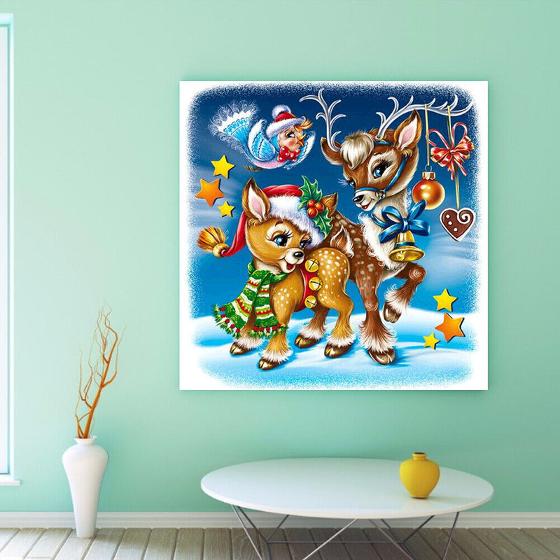 5D DIY Mosaic Kit Ski Dog Bead Art Full Drill Diamond Painting Home Wall Gift