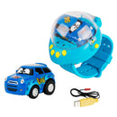 4CH Gravity Induction RC Wrist Watch Control 2.4GHz Mini Racing Car (Blue)