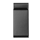 Portable Stainless Steel Fourfold Money Clip Unisex ID Cards Holder(Black)