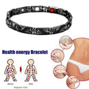 Unisex Magnetic Bracelet Dragon Pattern Detachable Energy Bracelet (Black)