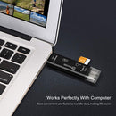 5 in 1 Type-C Micro USB OTG USB TF Card Reader HUB for Phone Laptop (Black)