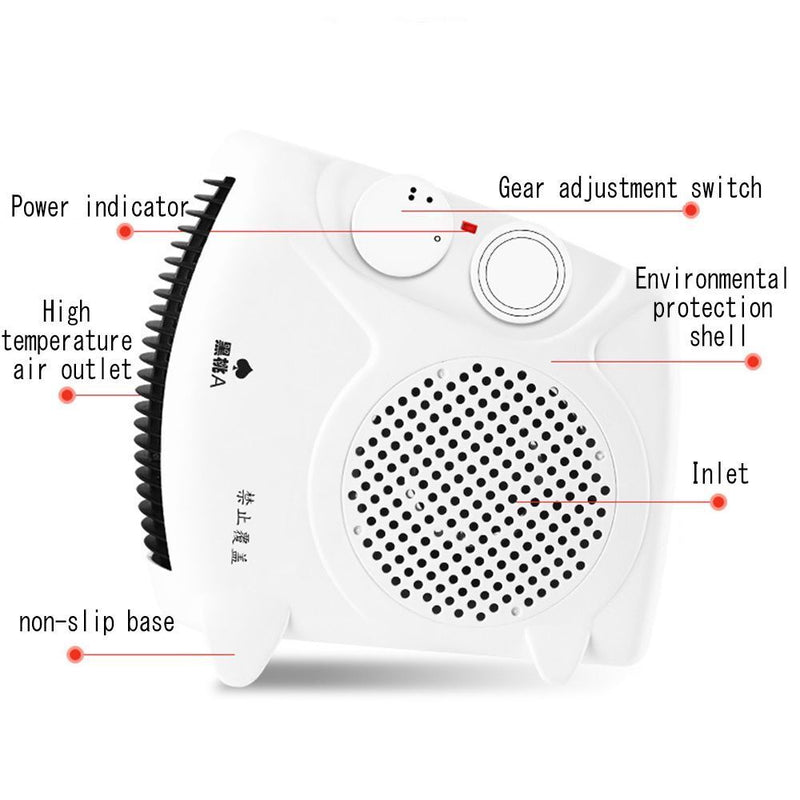 Electric 500-800W Instant Heat Stove Warmer Mini Heating Fan Plug In Heater