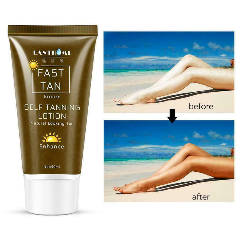 50g Skin Tanning Sunless Self Tanning Lotion Deep Dark Color B8K9 I2J1