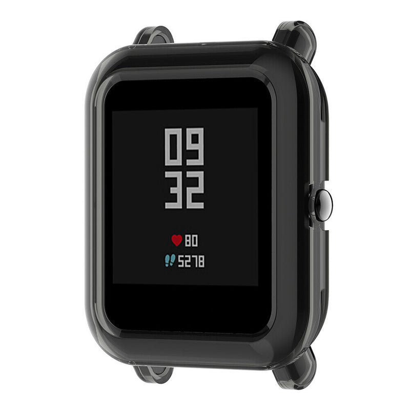 Soft TPU Protective Case Cover Shell for Amazfit Bip S Smartwatch (Black) Newly