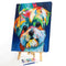 DIY Canvas Oil Painting Colorful Dog Handpainted Coloring Drawing Home Decor