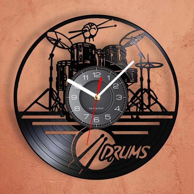 Drum Kit Clock Watch Wall Hanging Wall Clocks Hanging Watch Record Wall Clock