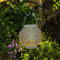 Hollow Ball Solar LED Lantern Light Garden Yard Path Decor Hanging Iron Art Lamp