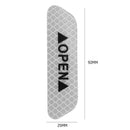 4pcs Car OPEN Reflective Tapes Warning Mark Open Car Door Stickers (White) Newly