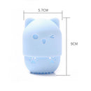 Silicone Beauty Sponge Storage Box Egg Stand Powder Holder (Light Blue) Newly