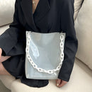 Summer Clear Handbag Jelly Large Capacity Women Beach PVC Shoulder Shopping Bag
