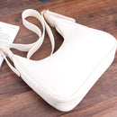 Simple Female Crescent Shape Crossbody Shoulder Bag Pure Color Messenger Handbag