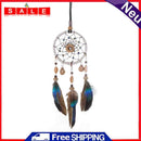 Mini Dream Catcher Car Pendant Feather Wind Chimes Round Ring Circle Hangings